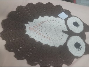 Tapete crochê Coruja