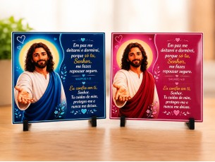 Quadro de cerâmica - Cristo Lúdico 