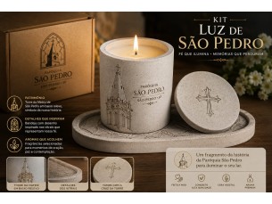 Kit vela aromática e bandeja 
