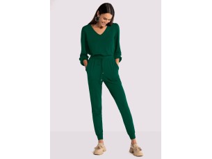 CALÇA JOGGER EM MOLETOM MVS COM BOLSOS - VERDE ARABESQUE