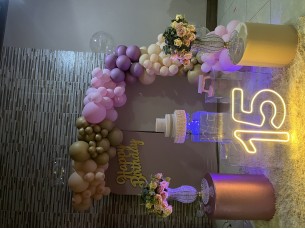 15 anos rosa chá 