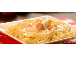 PENNE AO MOLHO E CAMARÃO TRADICIONAL