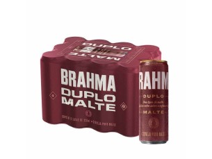 Pack c/ 12 Cervejas Brahma Duplo Malte 350ml lata