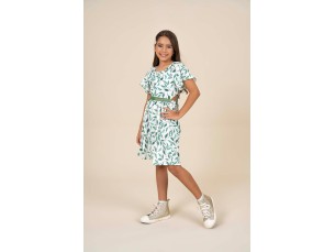 Vestido costas com decote e amarração