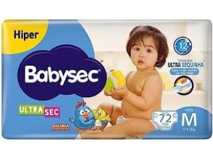 FRALDA BABYSEC ULTRA HIPER - TAM M  72 UN