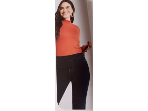 Calça jeans jegging cintura média 