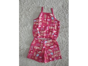 Conjunto infantil menina blusa alça e short